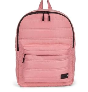 Pink quilted backpack